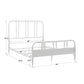 Metal Spool Bed - White, Queen (Queen Size)