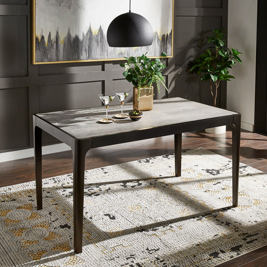 Faux Marble Top Table - 4 - Person 54" Wide Dining Table
