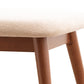 Mid-Century Modern Tapered Upholstered Dining Bench - Dark Walnut Finish