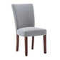 Upholstered Parson Dining Chairs (Set of 2) - Light Grey Heathered Weave