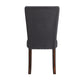 Upholstered Parson Dining Chairs (Set of 2) - Black Heathered Weave