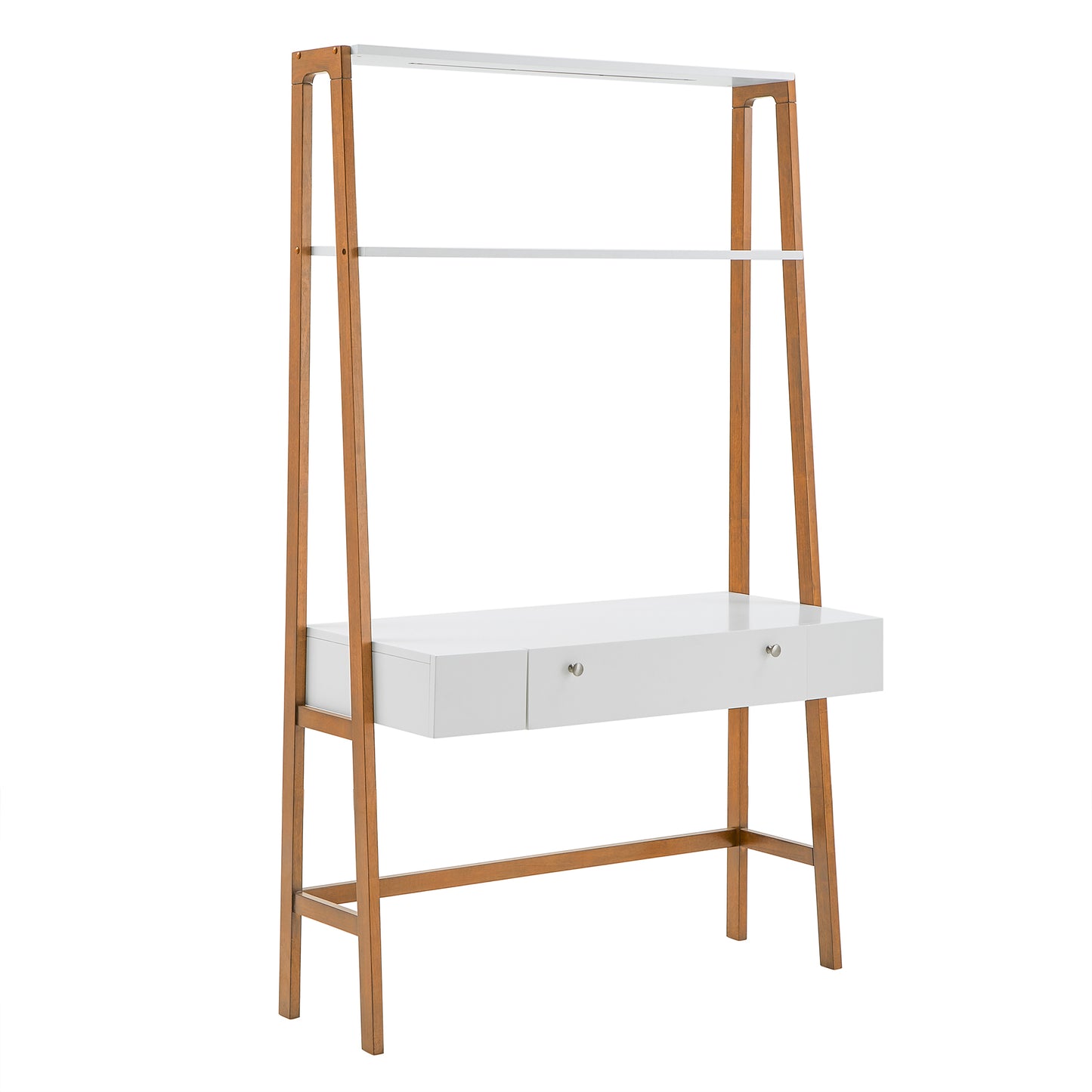 46" Wide Leaning/Ladder Desk - White