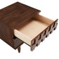 Mid-Century Brown Finish 2-Drawer Nightstand