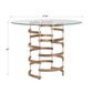 Vortex Base Counter Height Dining Table - Champagne Gold