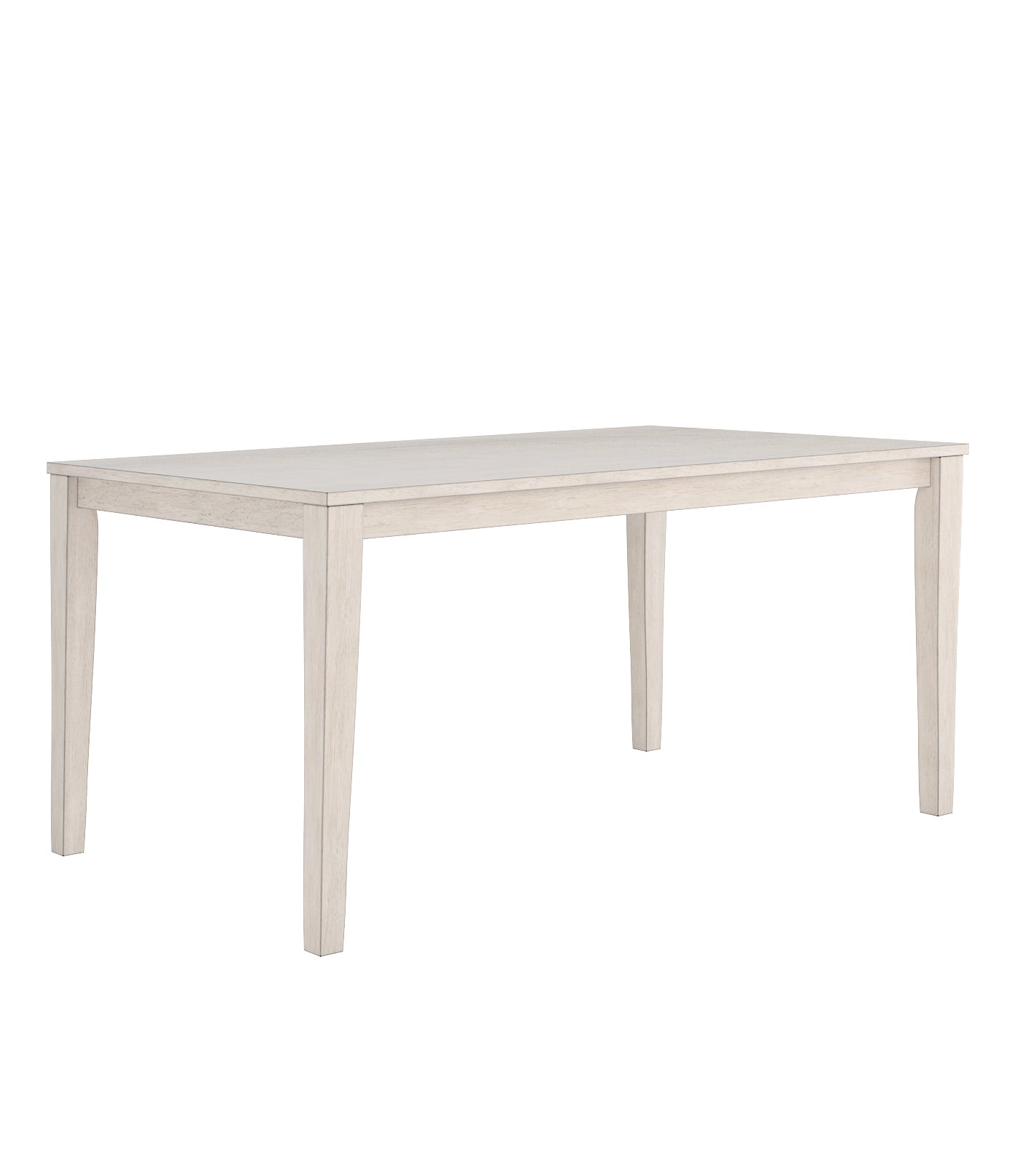 60-inch Rectangular Dining Table - Antique White Finish