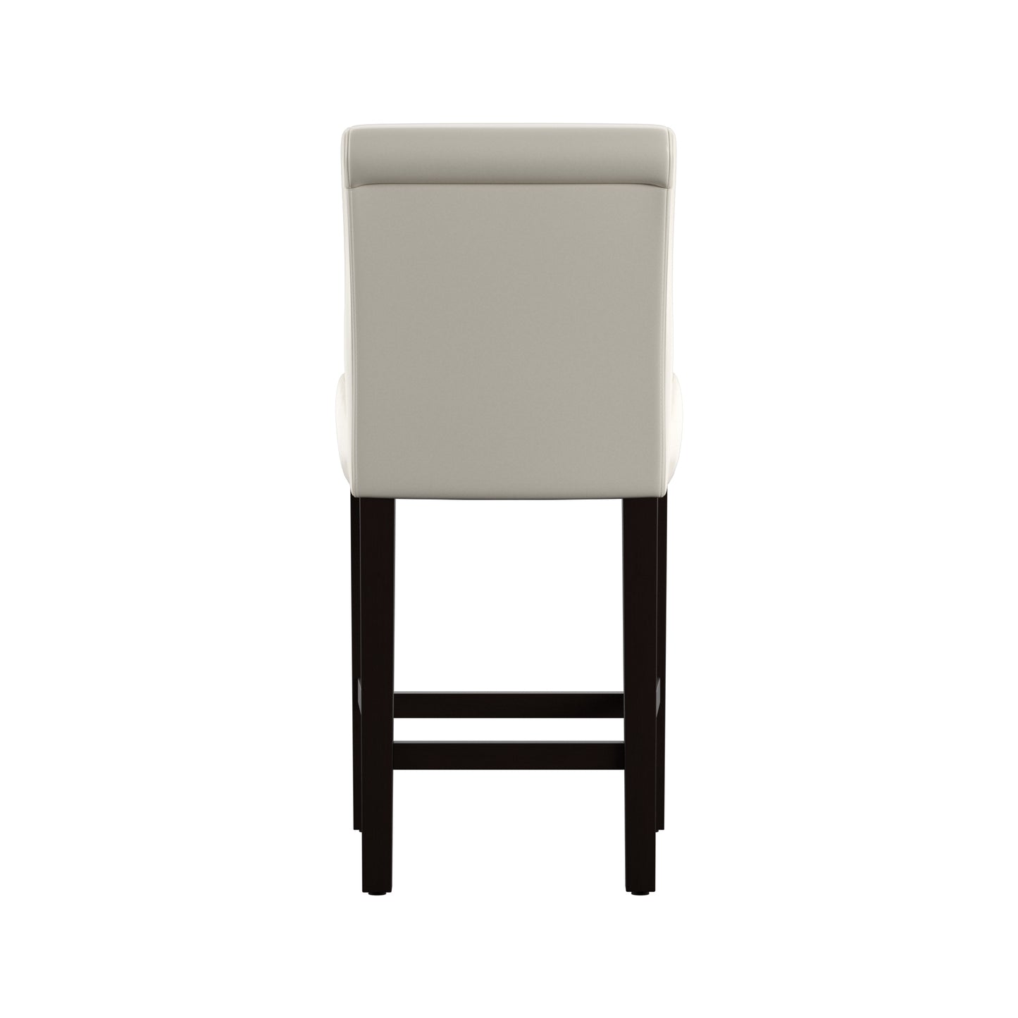 White Faux Leather 24-inch Counter Height High Back Stools (Set of 2)
