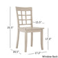 Window Back Wood Dining Chairs (Set of 2) - Antique White Finish