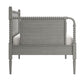 Traditional Beaded Wood Daybed - Antique Grey, No Trundle