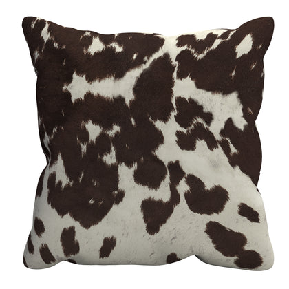 Faux Cowhide Print Accent Pillows (Set of 2) - Brown Cowhide