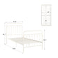 Metal Arches Twin Platform Bed - White