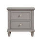 2-Drawer End Table - Grey