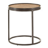 Grey Oak Finish Round Table - End Table