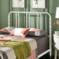 Metal Spool Bed - White, Queen (Queen Size)