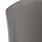 Upholstered Dining Chairs (Set of 2) - Grey Velvet, Brushed Gold Stainless Steel Legs