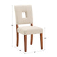 Upholstered Fabric Keyhole Dining Chairs (Set of 2) - Beige