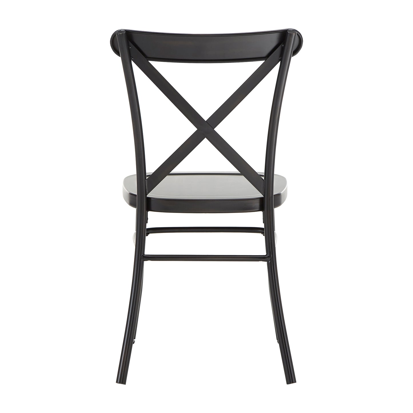 Metal Dining Chairs (Set of 2) - Antique Black Finish