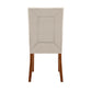 Cherry Finish Upholstered Dining Chairs (Set of 2) - Beige Linen