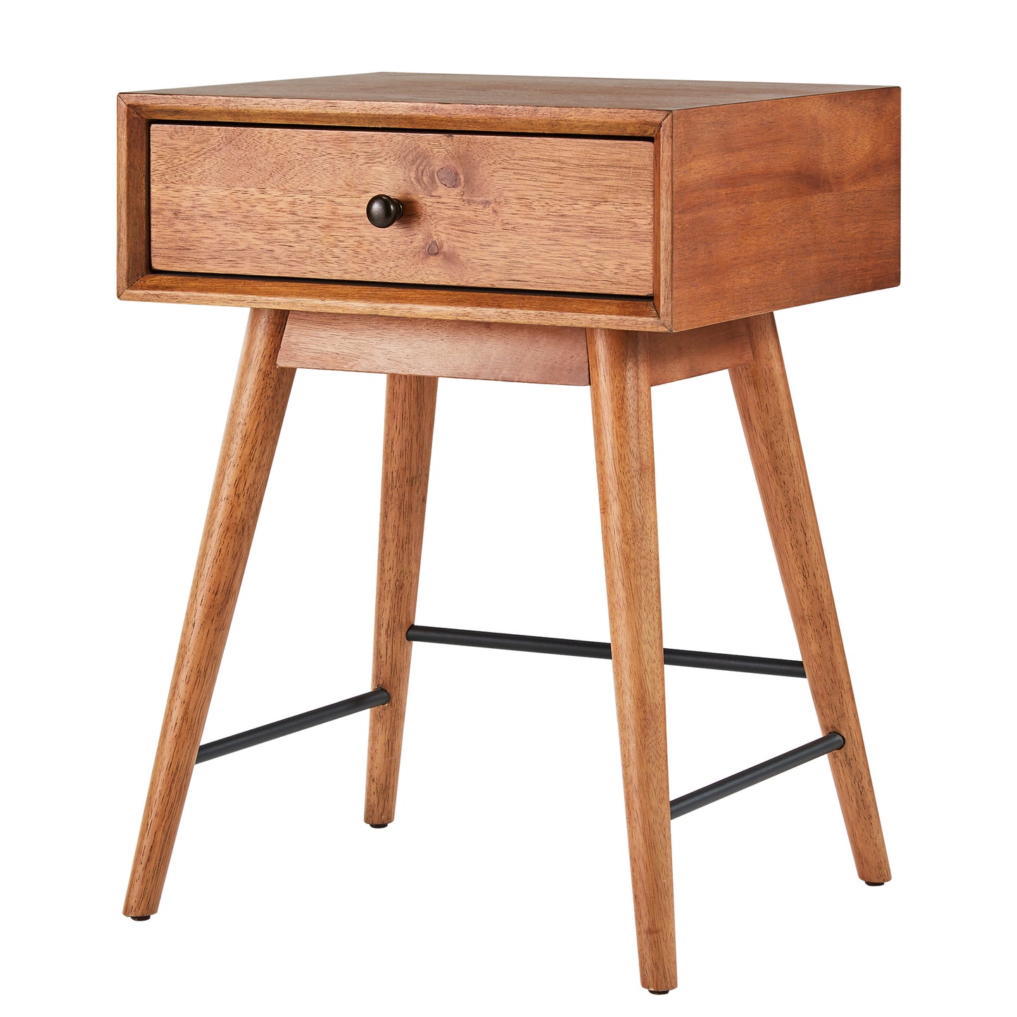 Wood 1-Drawer End Table - Brown