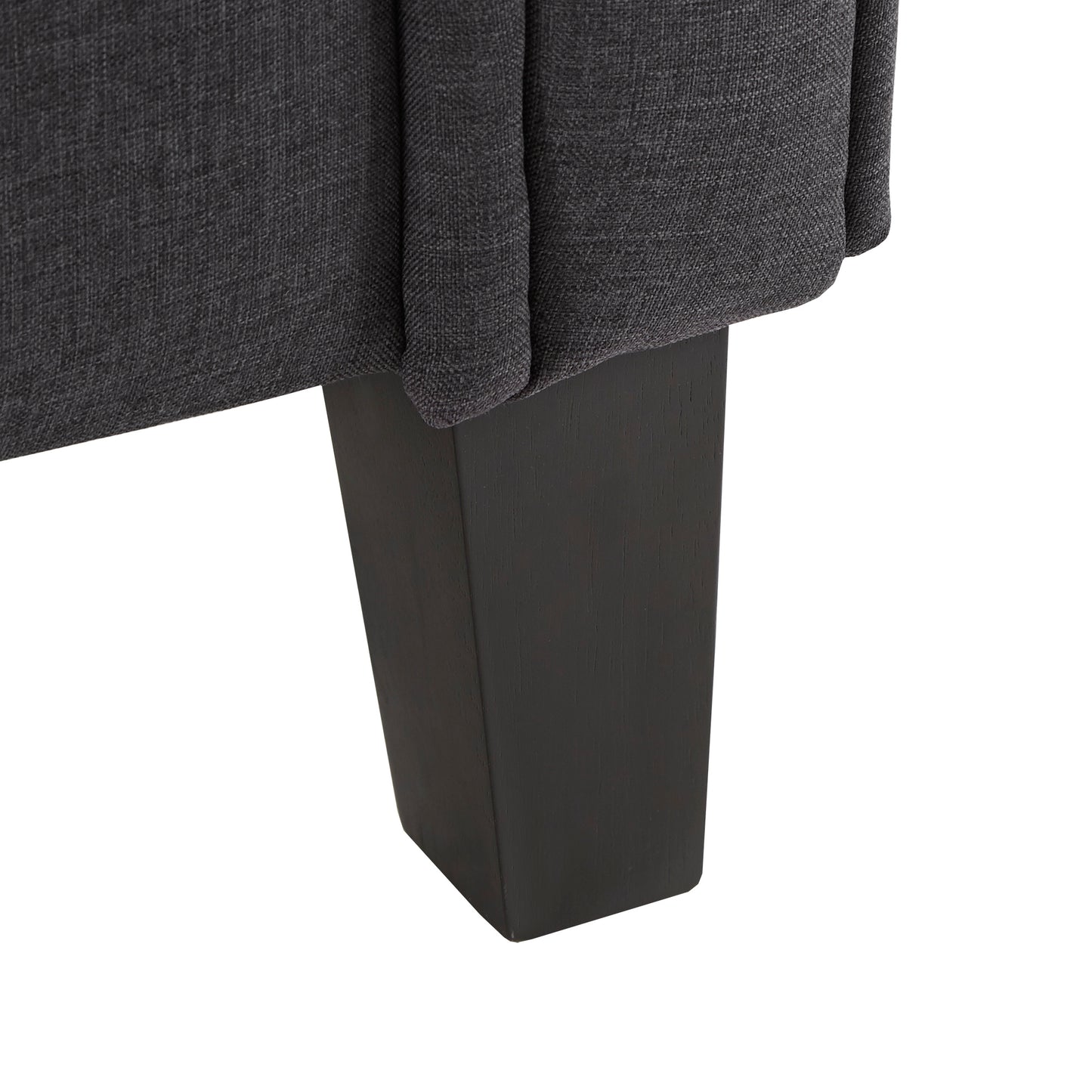 Modern Accent Chair - Dark Grey Linen