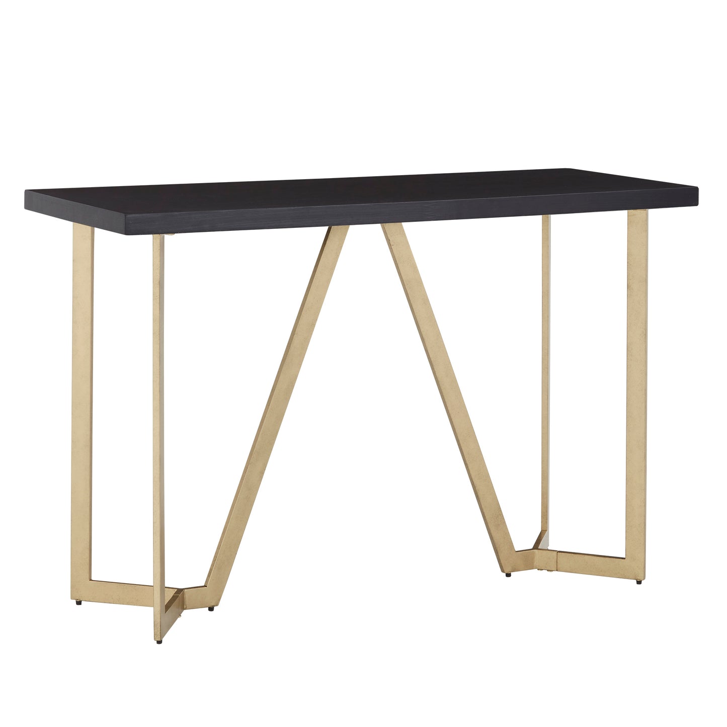Black and Gold Metal Base Sofa Table