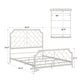 Geometric Mosaic White Metal Queen Bed (Queen Size)