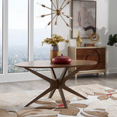 Walnut Finish 63" Oval Dining Table by iNSPIRE Q Modern – iNSPIRE Q Home