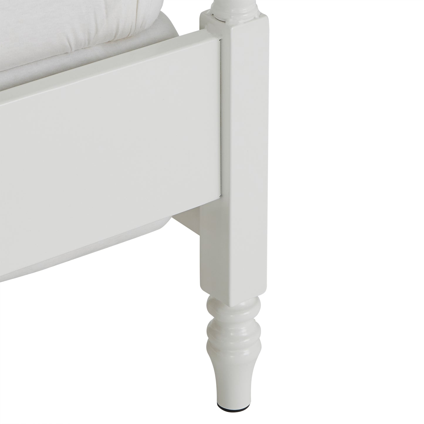 Metal Spool Bed - White, Queen (Queen Size)