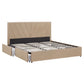 V-Channel Headboard Storage Platform Bed - King Size (King Size)