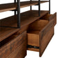 Rustic Brown TV Stand Console Table