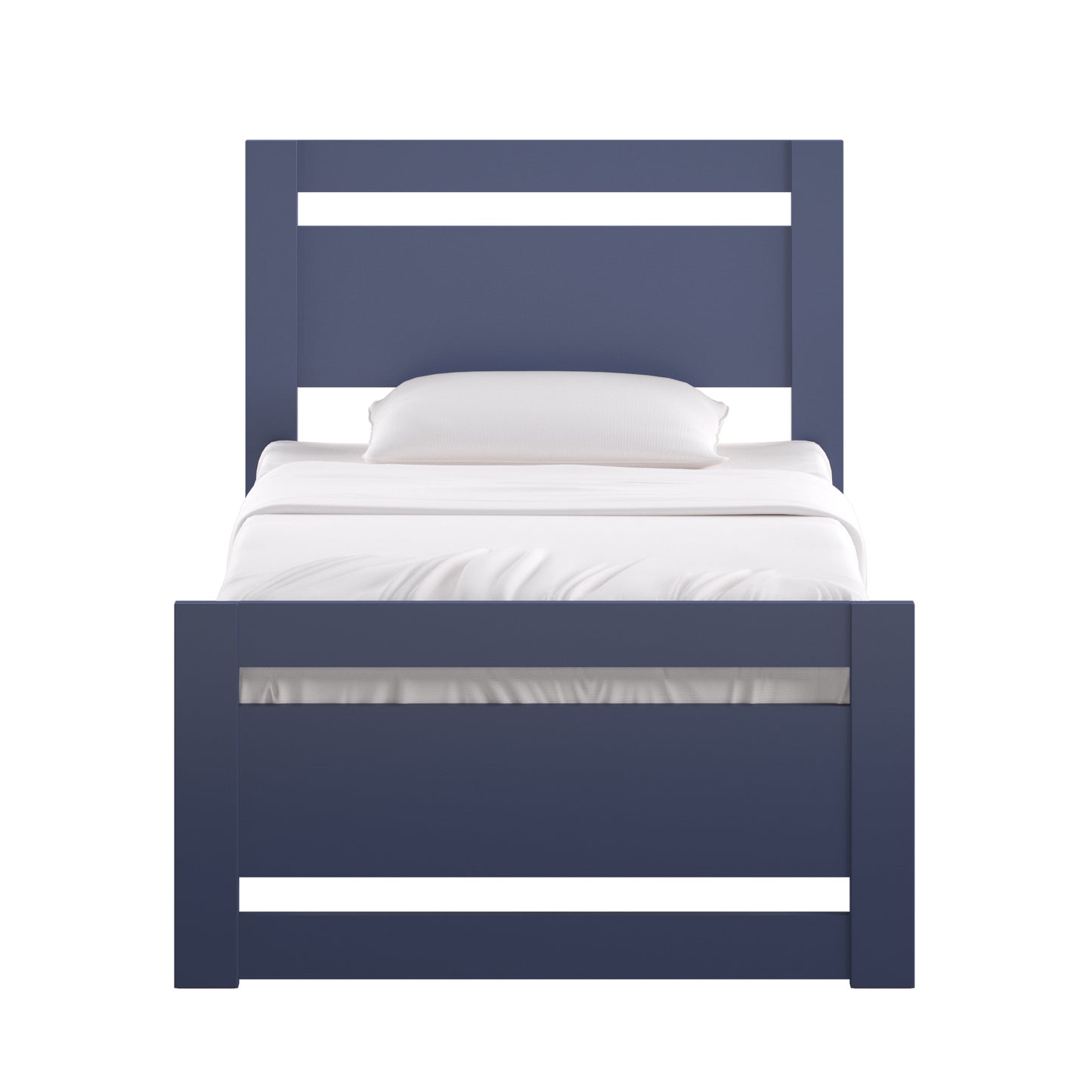 Rectangular Cutout Panel Platform Bed - Twilight Blue, Twin