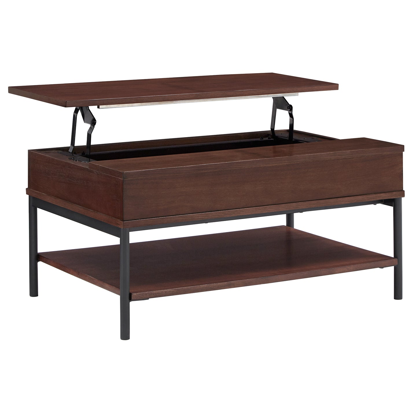Two-Tone Lift-Top Rectangular Tables - Walnut Finish, End Table and Coffee Table Set