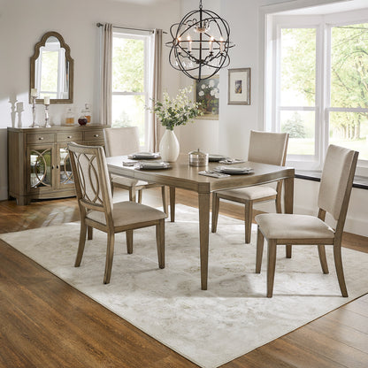 Antique Taupe Wood Extending Dining Set - 5-Piece