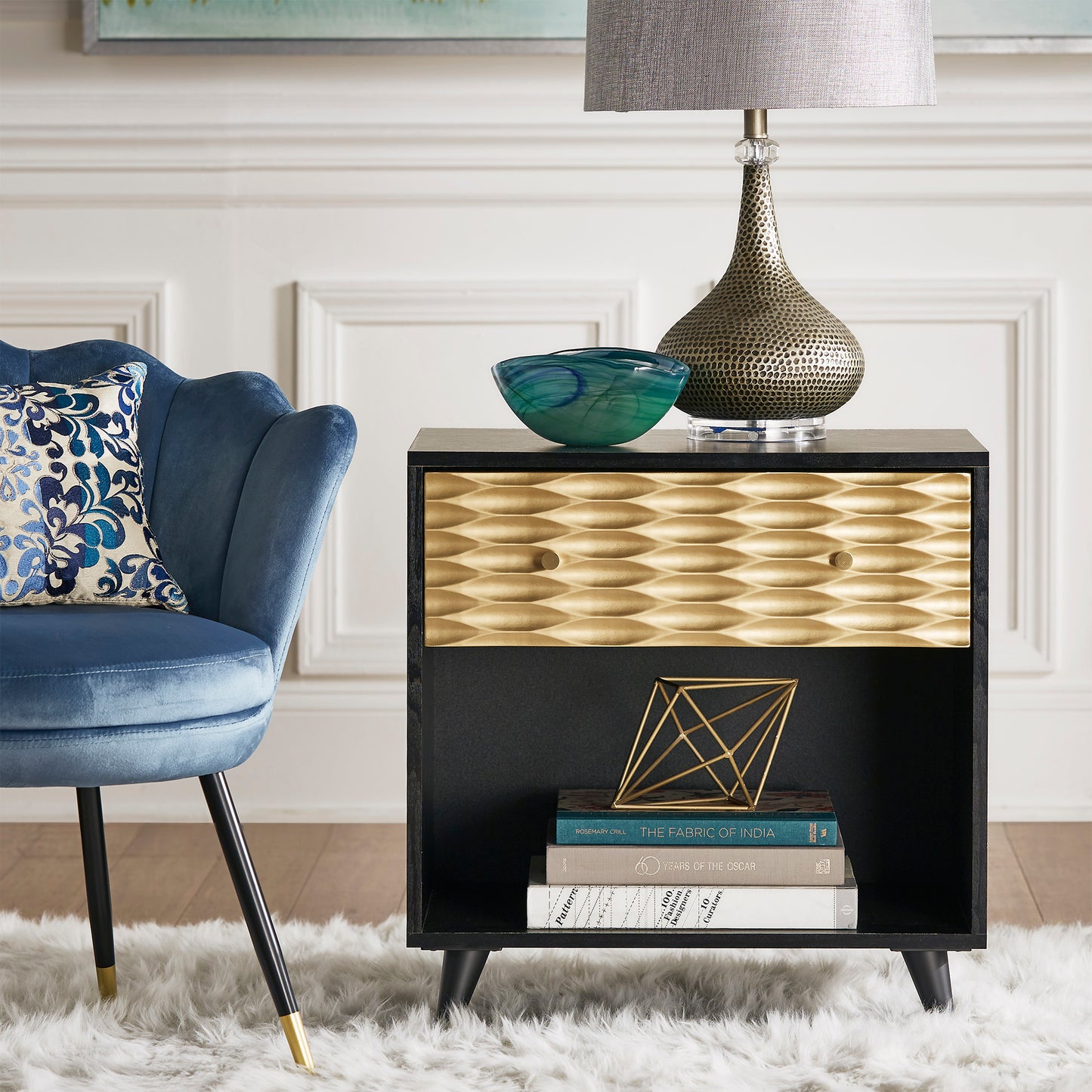 Two-Tone 1-Drawer End Table