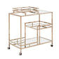 Champagne Gold and Mirror Bar Cart