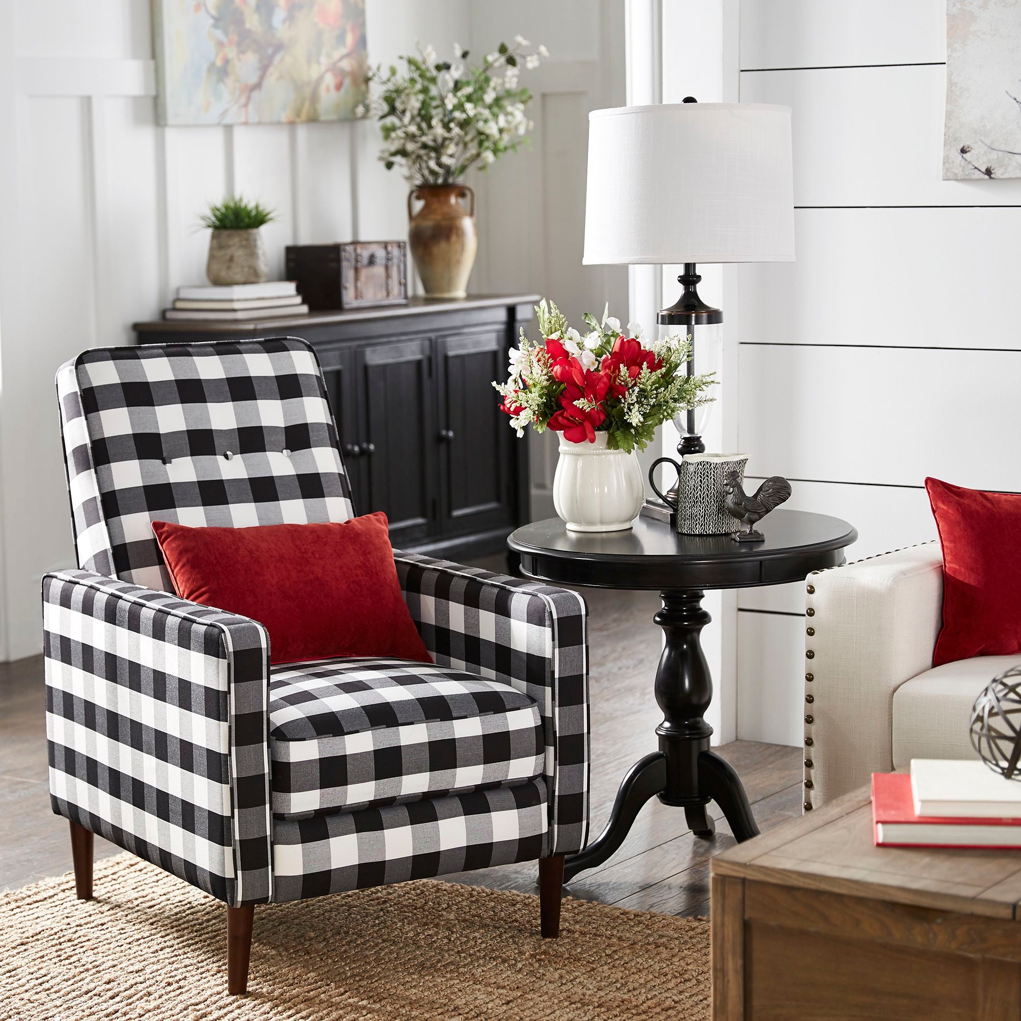Black And White Living Room Accent Chairs | Baci Living Room