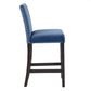 Nailhead Velvet Upholstered Chairs (Set of 2) - 24" Counter Height, Blue