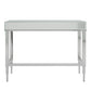 Beveled Mirrored Accent 1-Drawer Office Writing Desk - Chrome