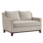 Fabric Loveseat with Down Feather Cushions - Oatmeal