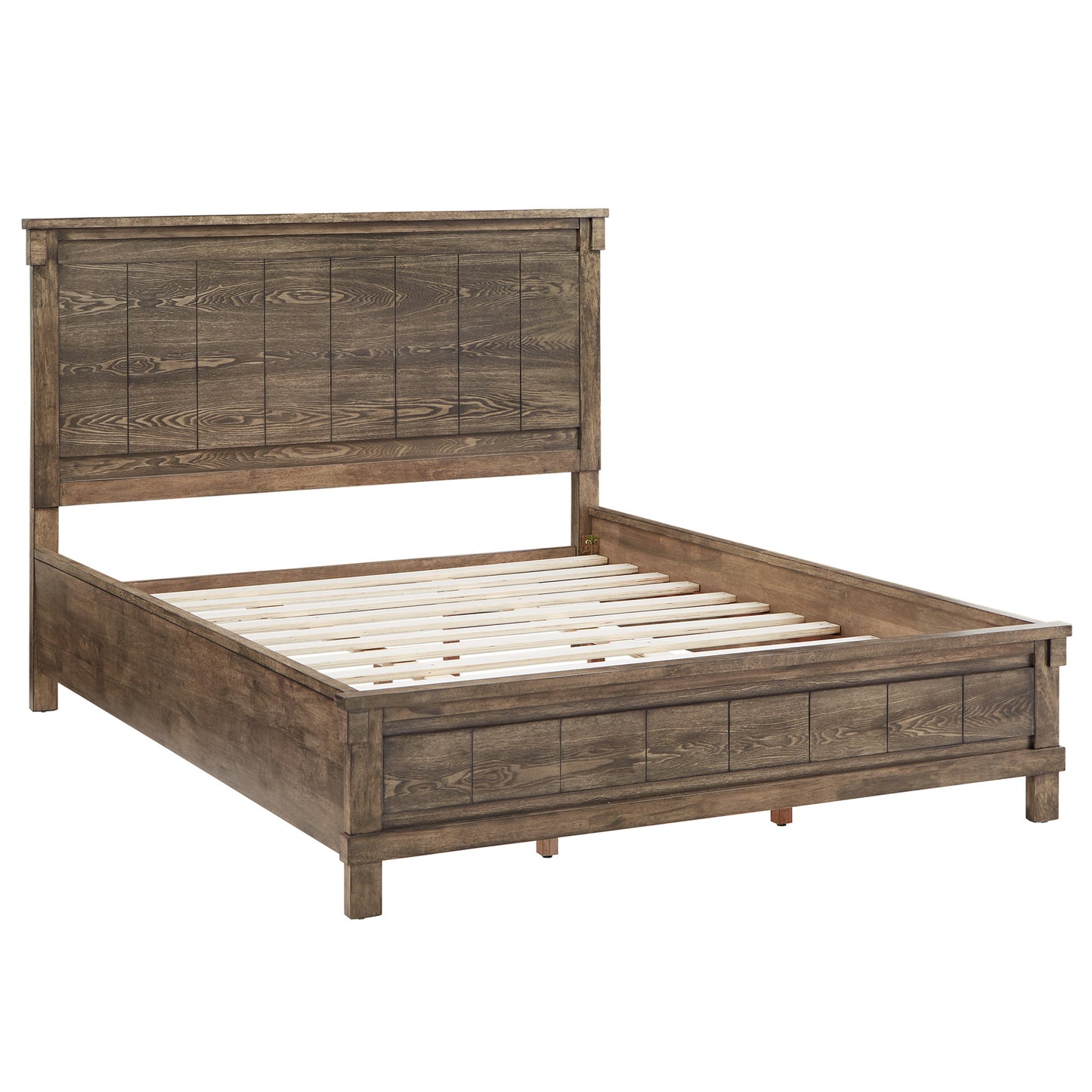 Wood Panel Queen Platform Bed