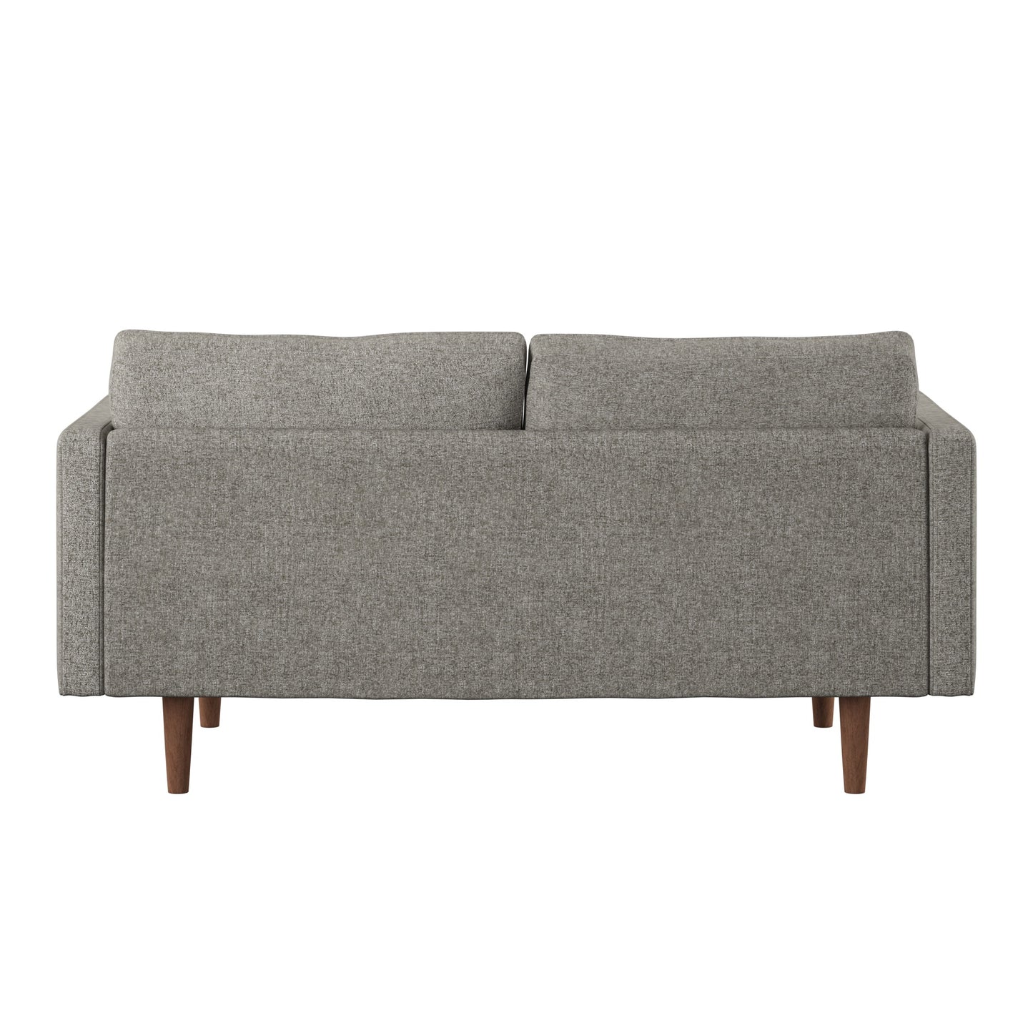 Mid-Century Tapered Leg Loveseat with Pillows - Grey