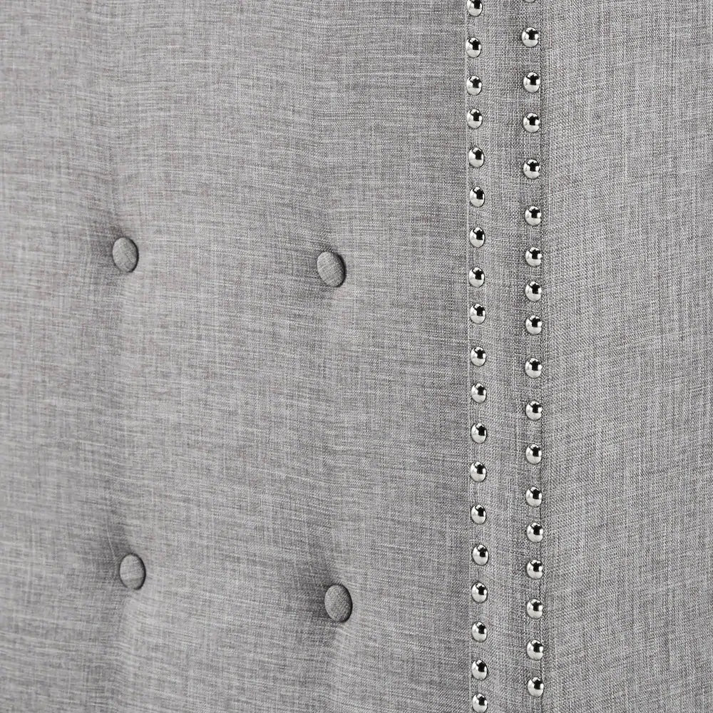 Linen Wingback Headboard - Grey Linen, Full